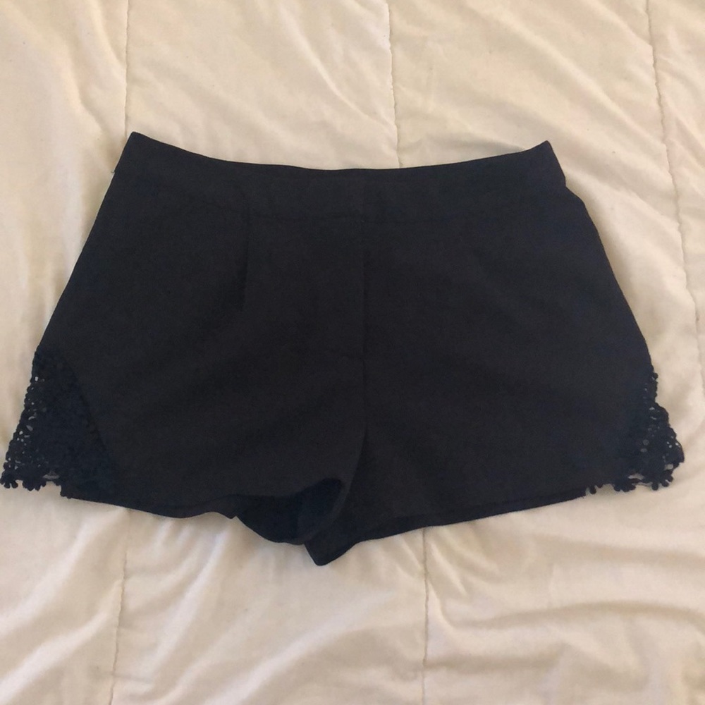 crochet detailed shorts